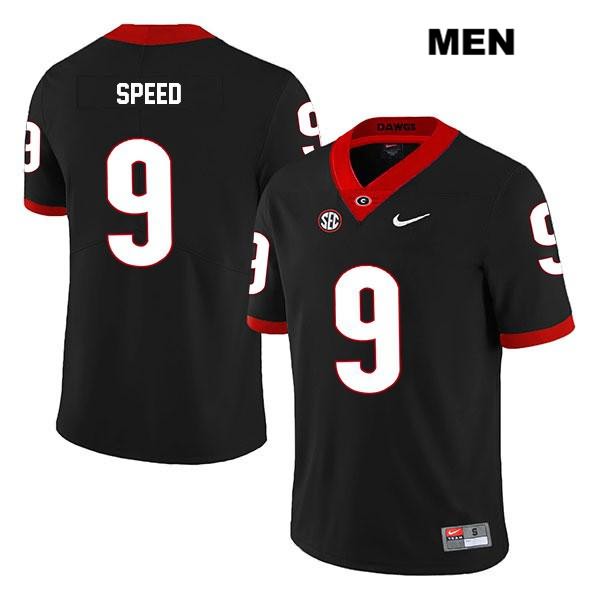 Georgia Bulldogs Men's Ameer Speed #9 NCAA Legend Authentic Black Nike Stitched College Football Jersey OSX3656CQ